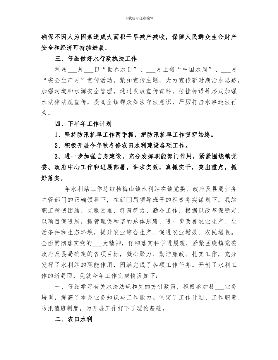 2024年水利站工作总结_第2页