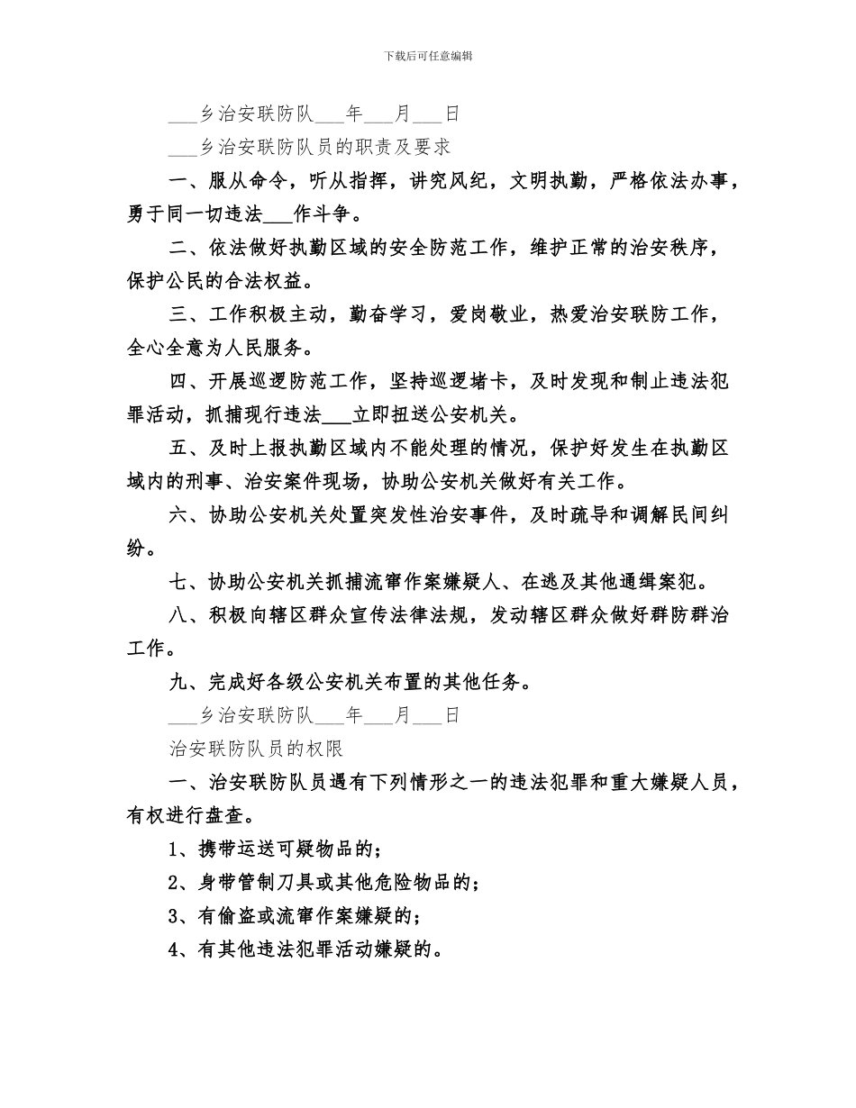 2024年治安联防队年终总结范本_第2页