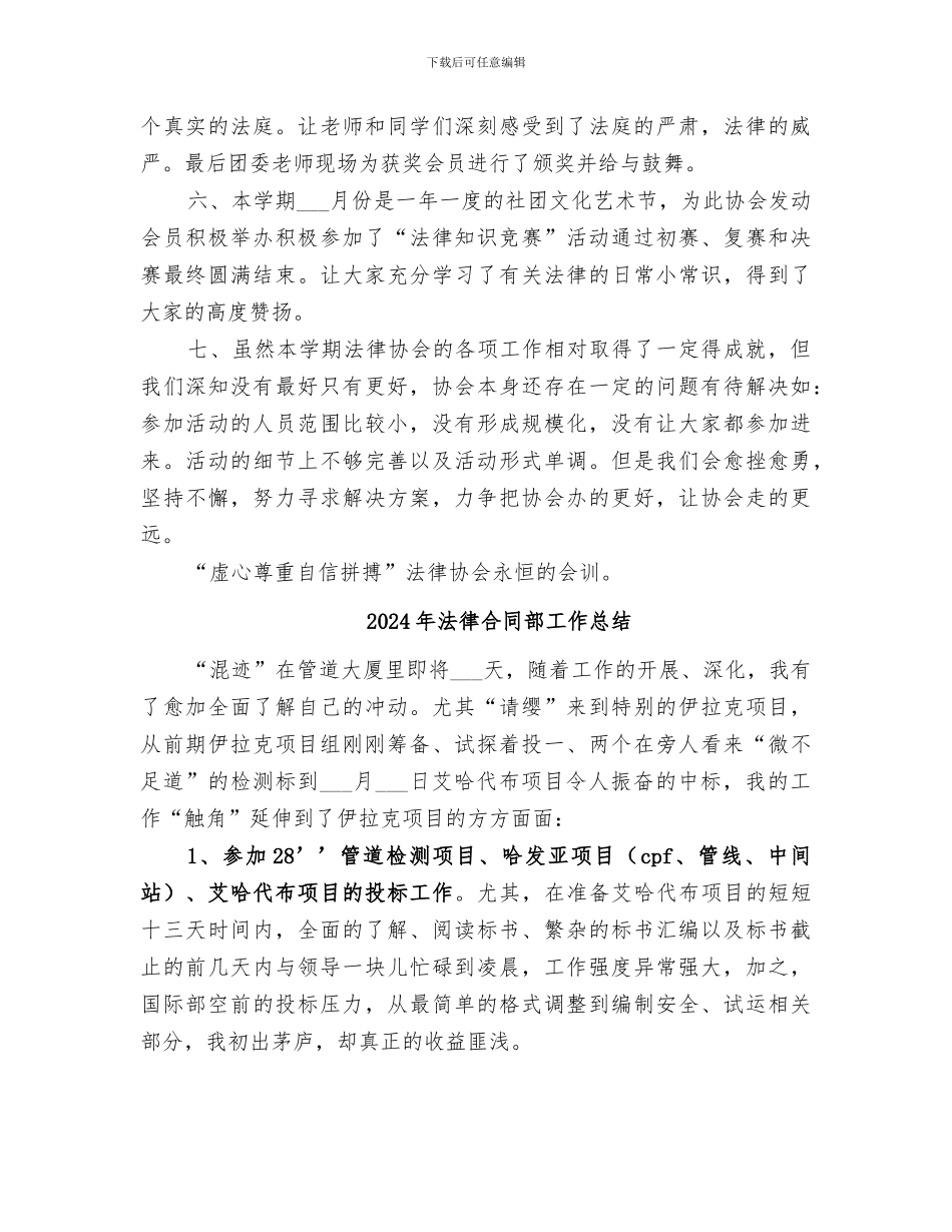 2024年法律协会年度工作总结_第2页