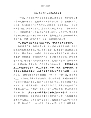 2024年法院个人年终总结范文