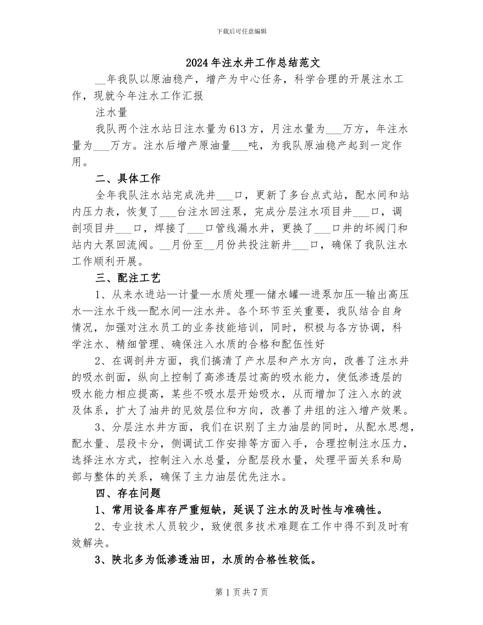 2024年注水井工作总结范文_第1页