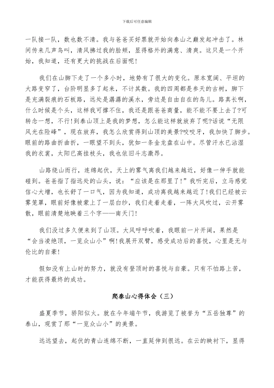 2024年泰山游玩总结范文_第2页