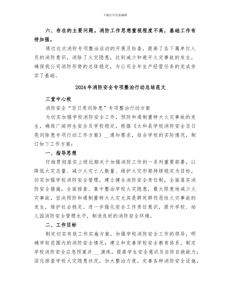 2024年消防安全专项整治行动总结_第2页
