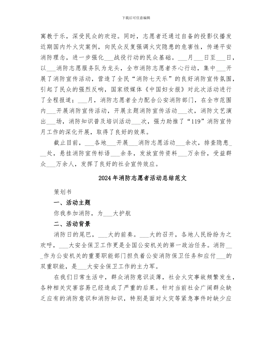2024年消防志愿者活动总结_第3页