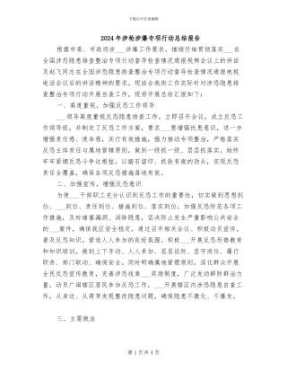 2024年涉枪涉爆专项行动总结报告