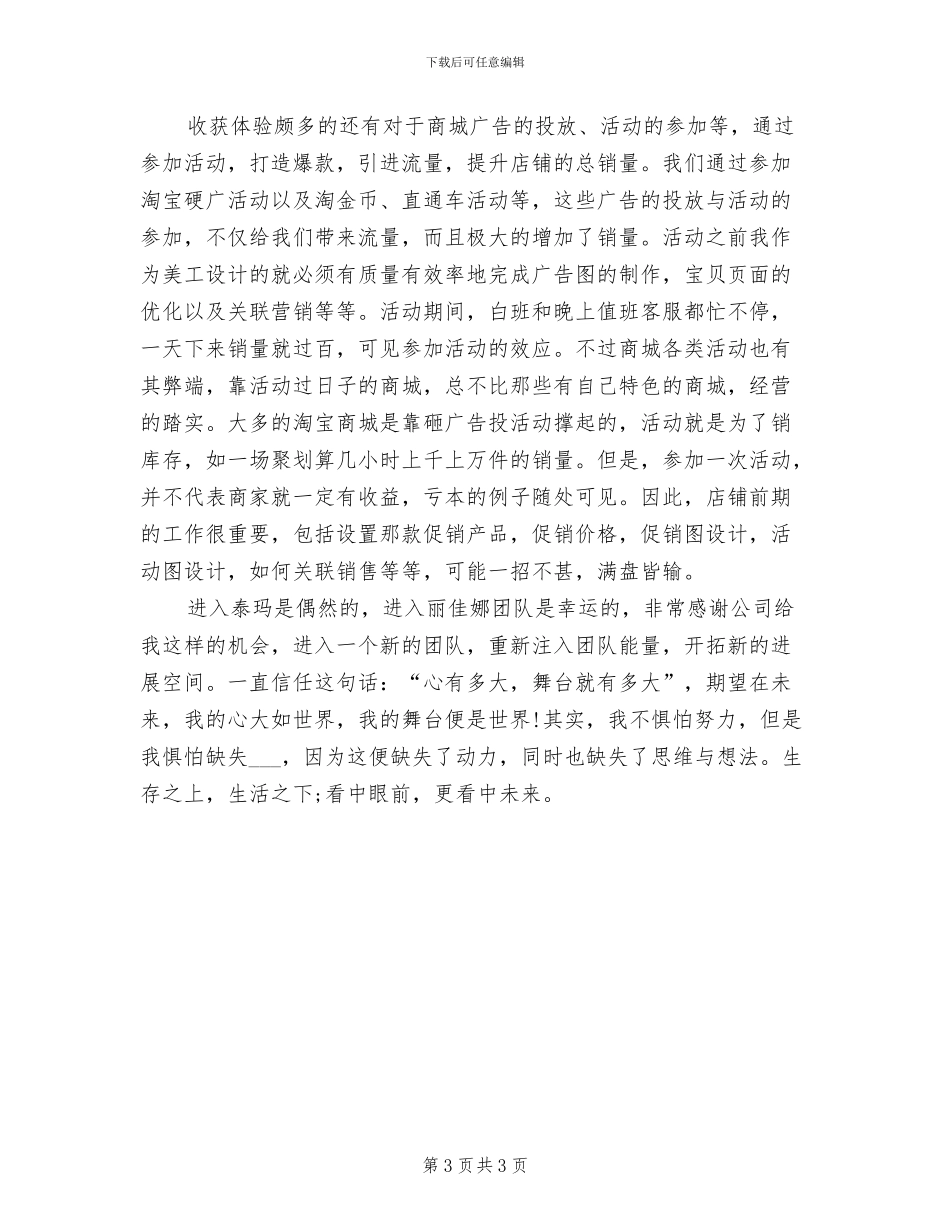 2024年淘宝美工个人年度工作总结_第3页