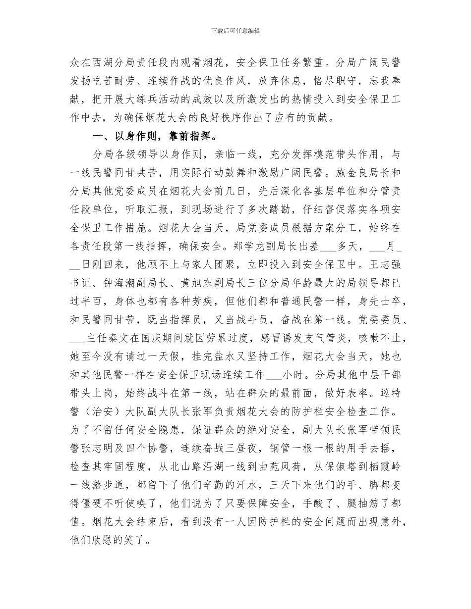 2024年烟花大会安全保卫工作总结_第3页