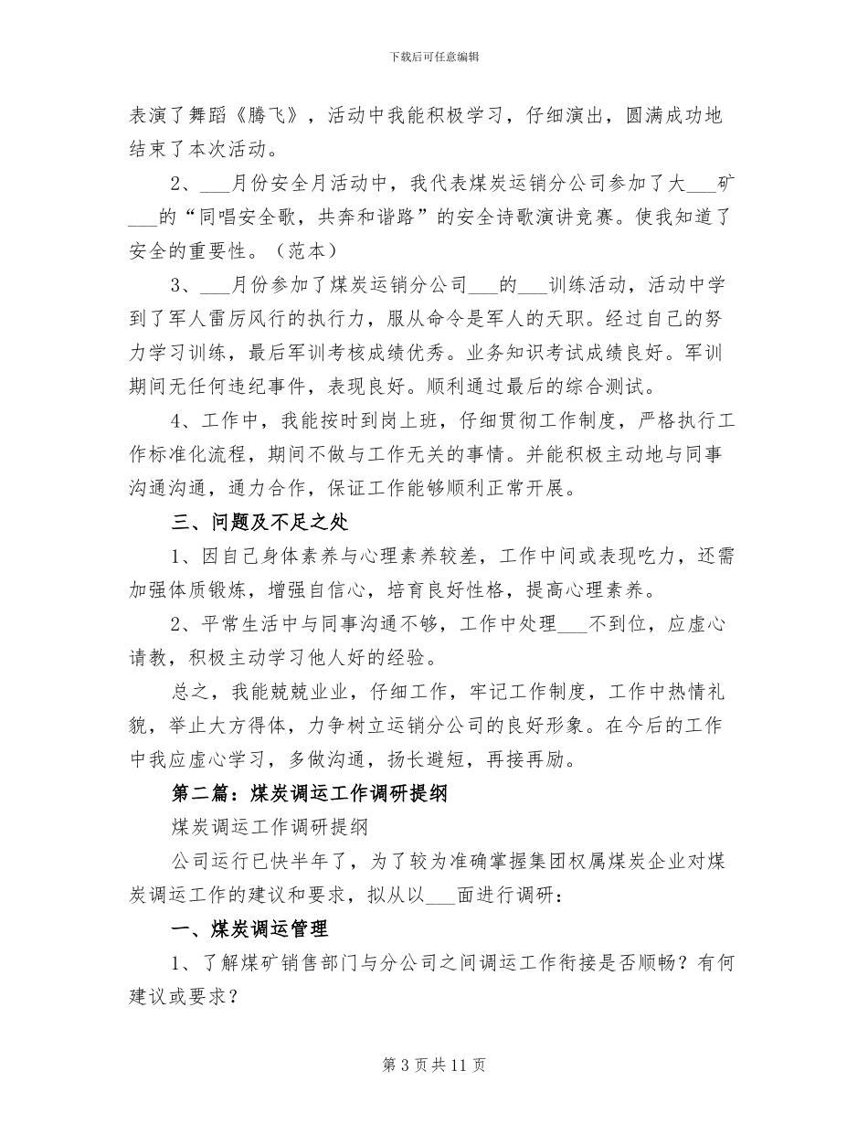 2024年煤炭行业管理工作总结_第3页