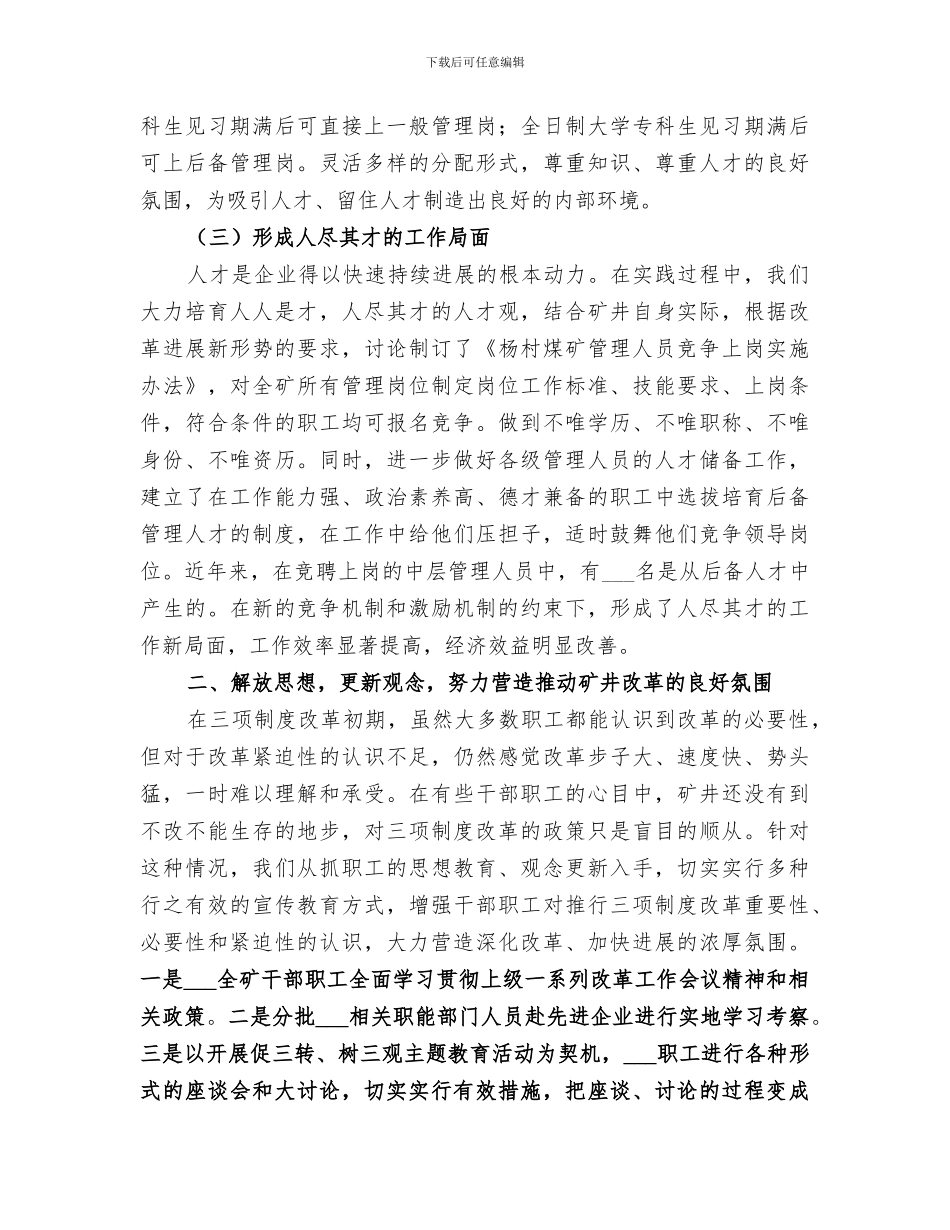 2024年煤矿改革工作总结_第2页