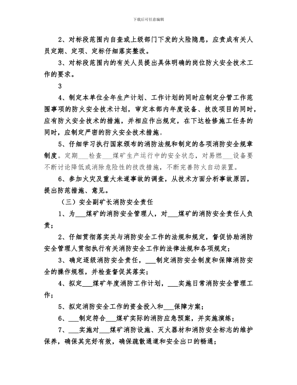 2024年煤矿消防安全工作总结范本_第3页