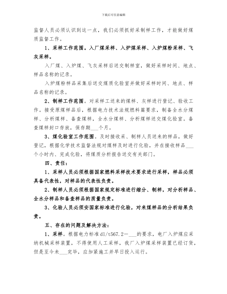 2024年煤质化验工作总结_第2页
