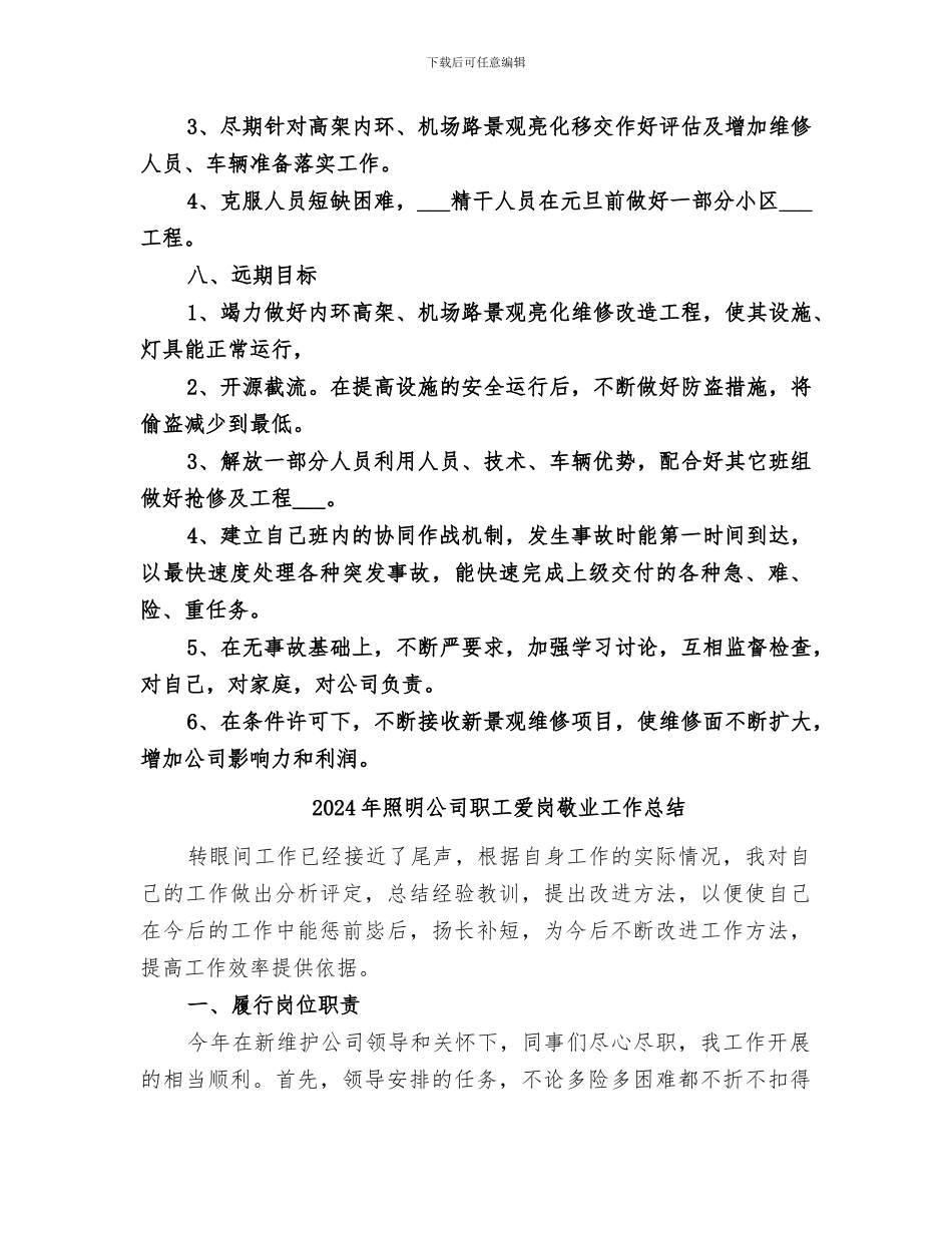 2024年照明公司个人工作总结范本_第3页