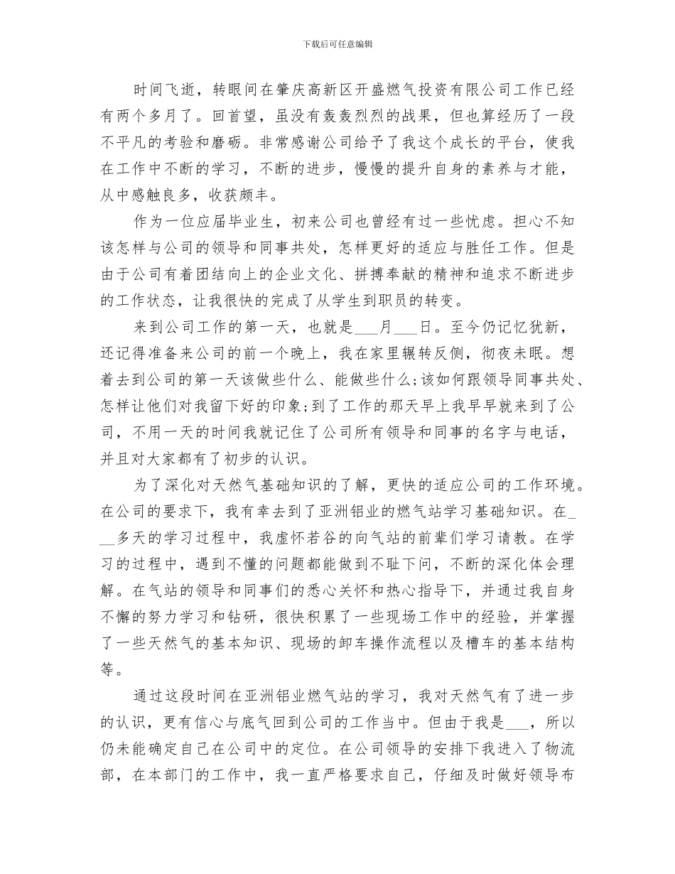 2024年燃气公司个人总结_第3页