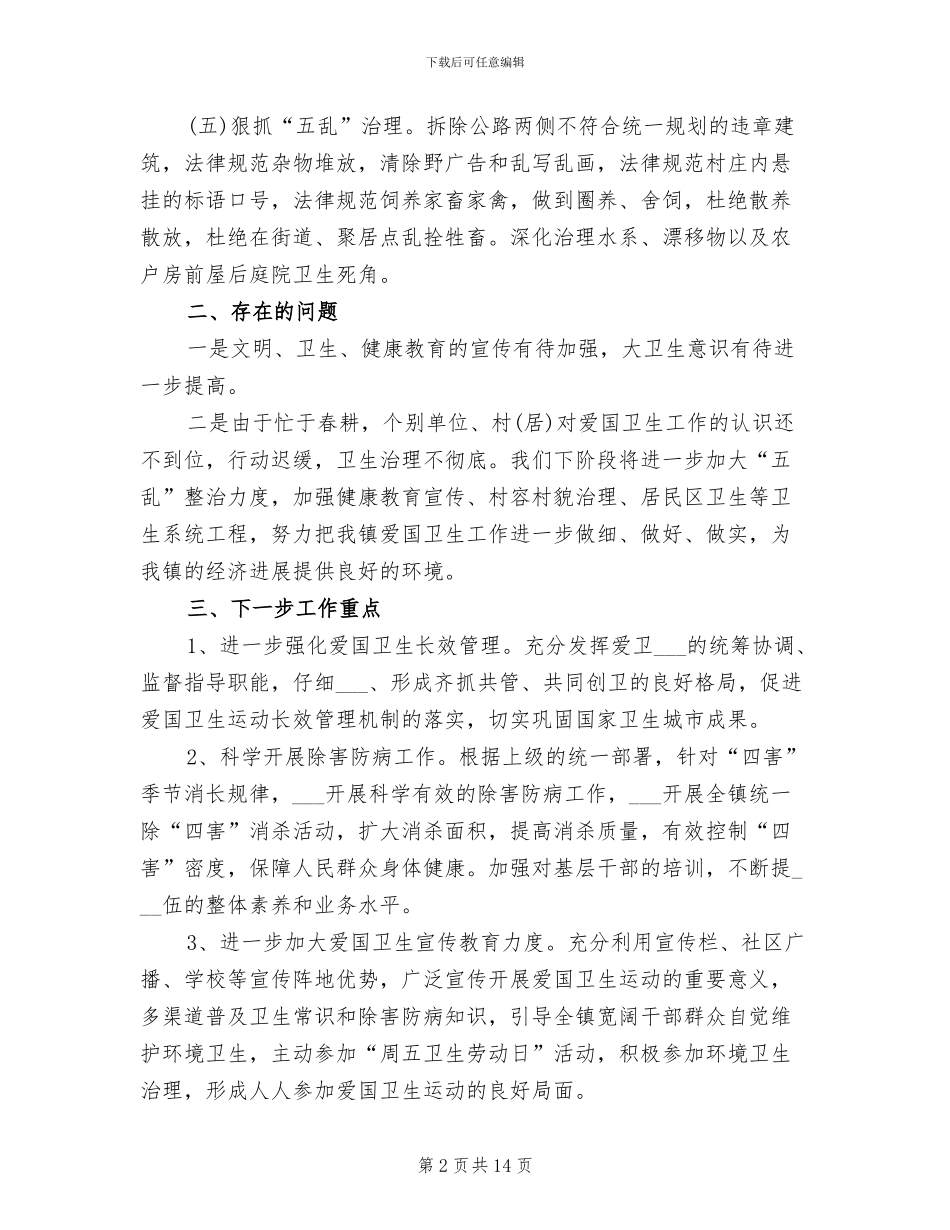 2024年爱国卫生运动年度工作总结_第2页