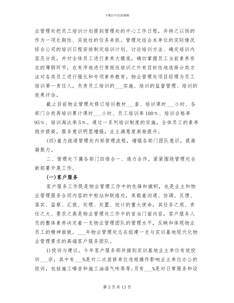 2024年物业管理助理工作总结_第3页