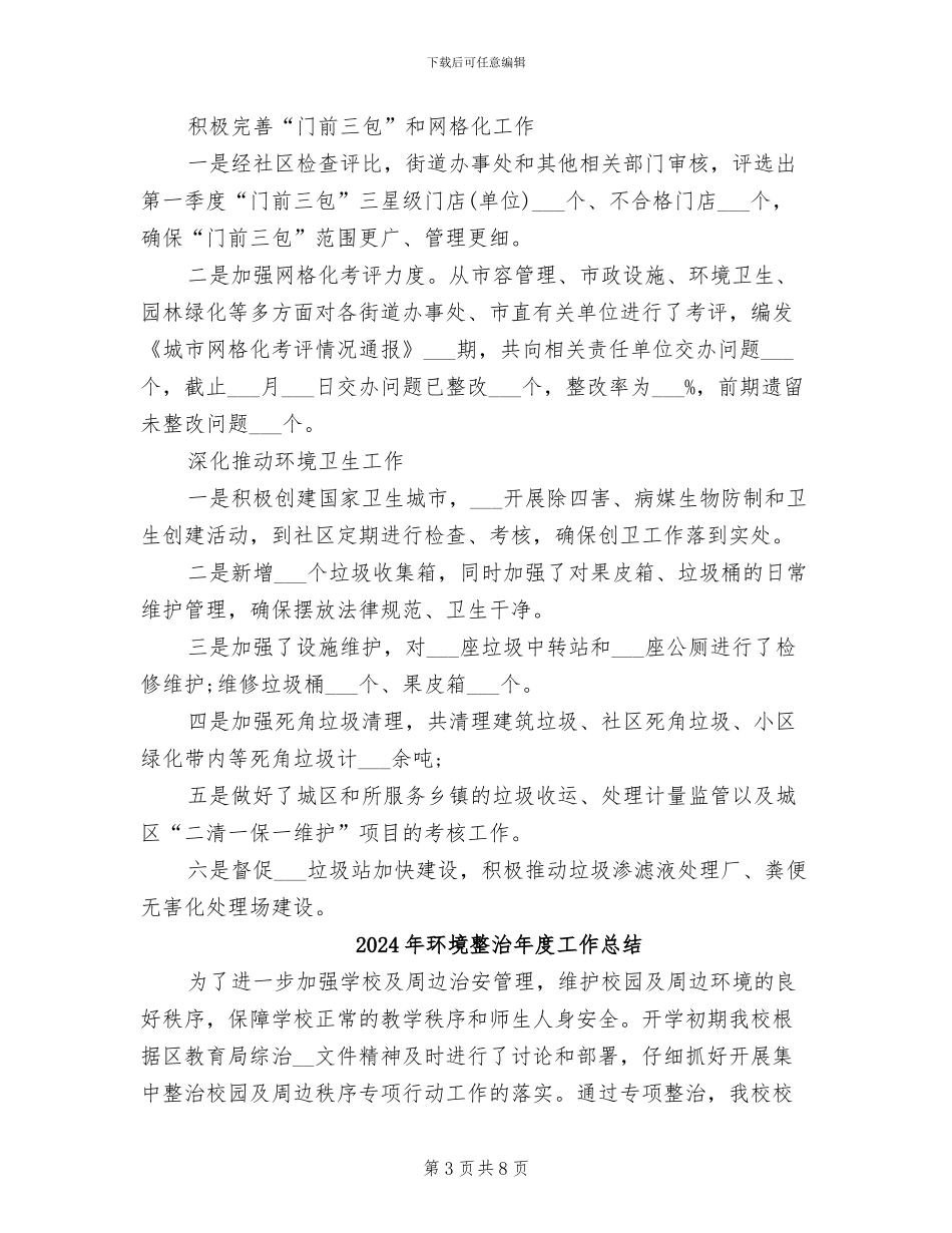 2024年环境整治工作情况月度总结_第3页