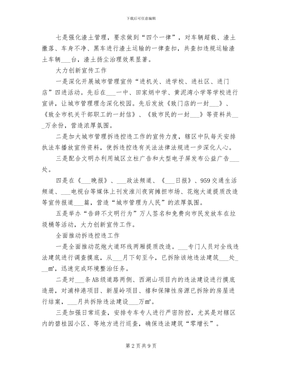 2024年环境整治工作情况月度工作总结_第2页