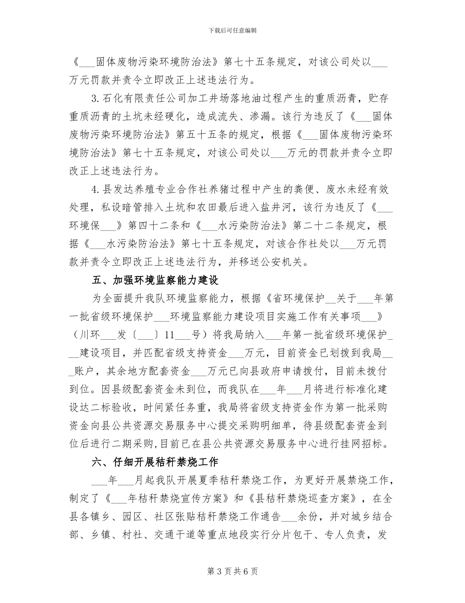 2024年环境监察大队半年工作总结_第3页