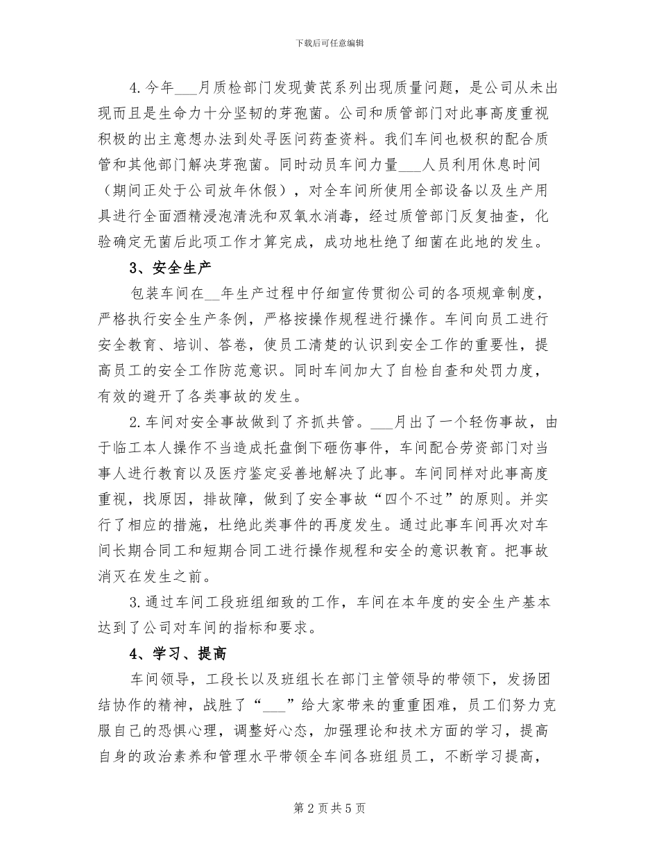 2024年生产车间工作总结范文_第2页