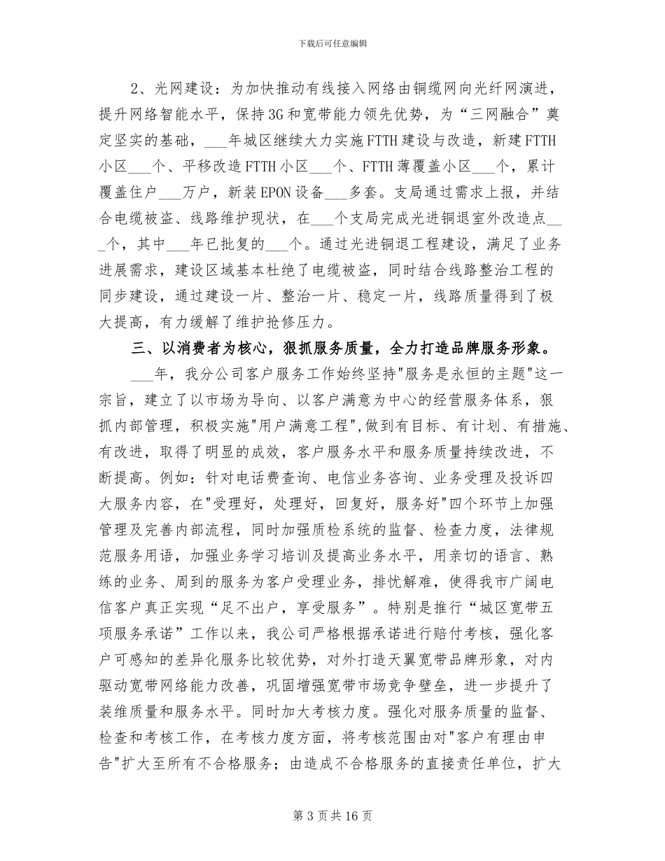 2024年电信分公司营销工作总结_第3页