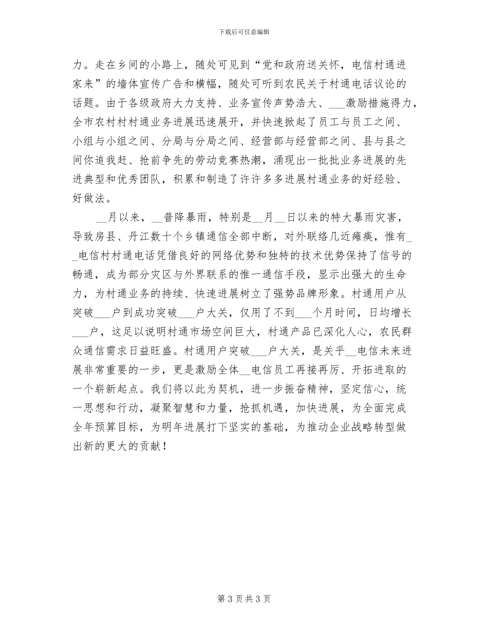 2024年电信服务部员工个人总结_第3页