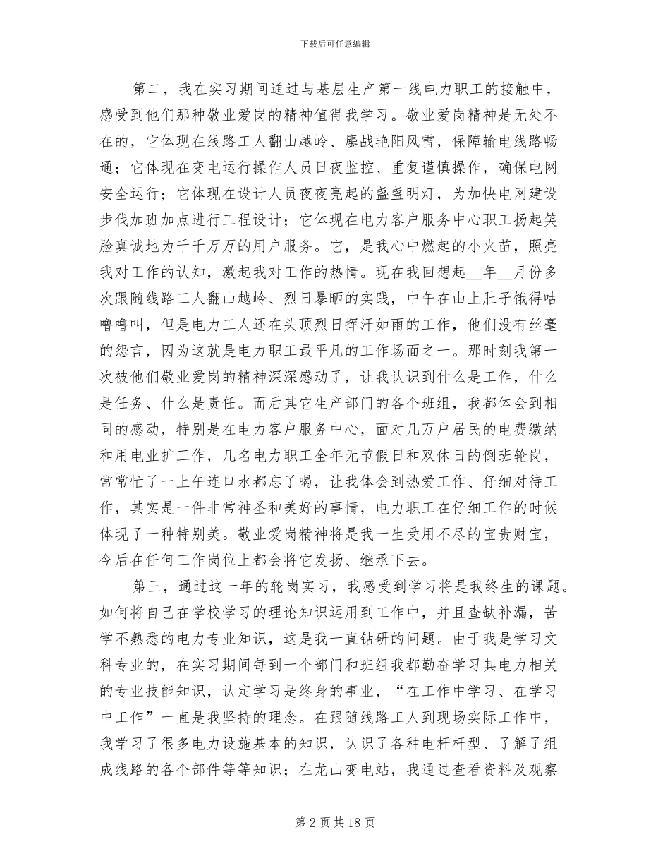 2024年电力个人工作总结范本_第2页