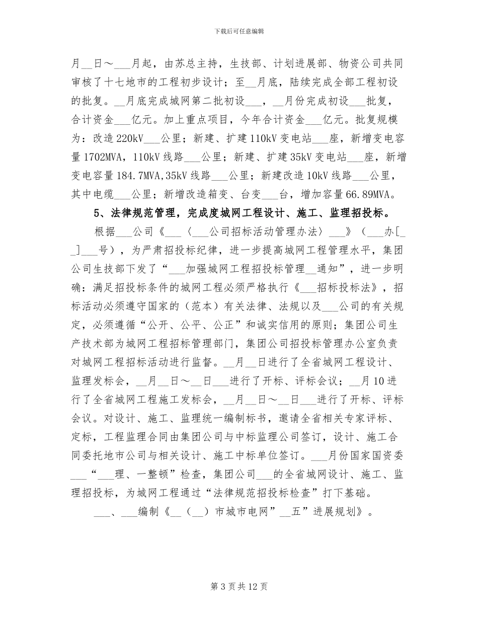 2024年电力公司城网工作总结_第3页