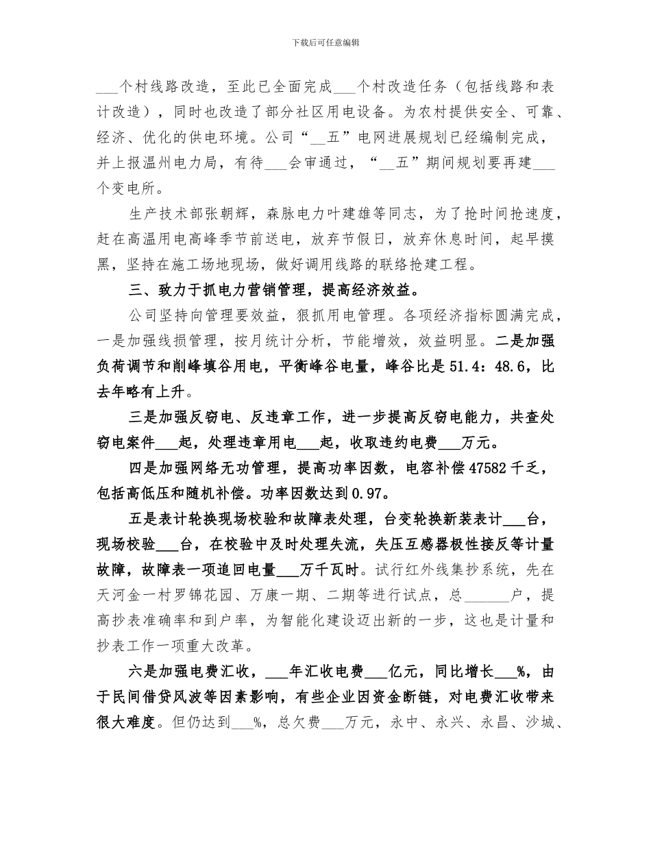 2024年电力公司年终总结_第3页