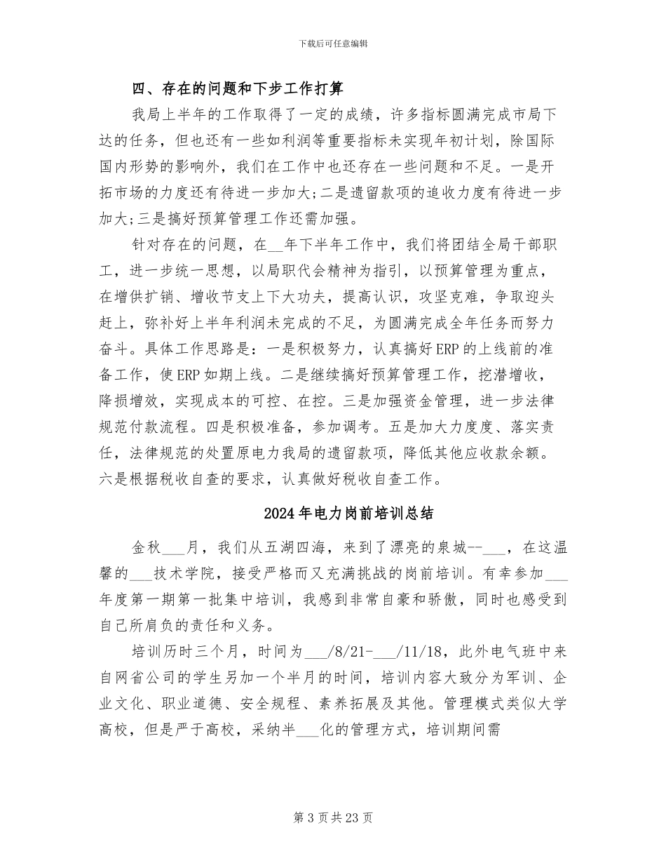 2024年电力局财务部年度总结_第3页