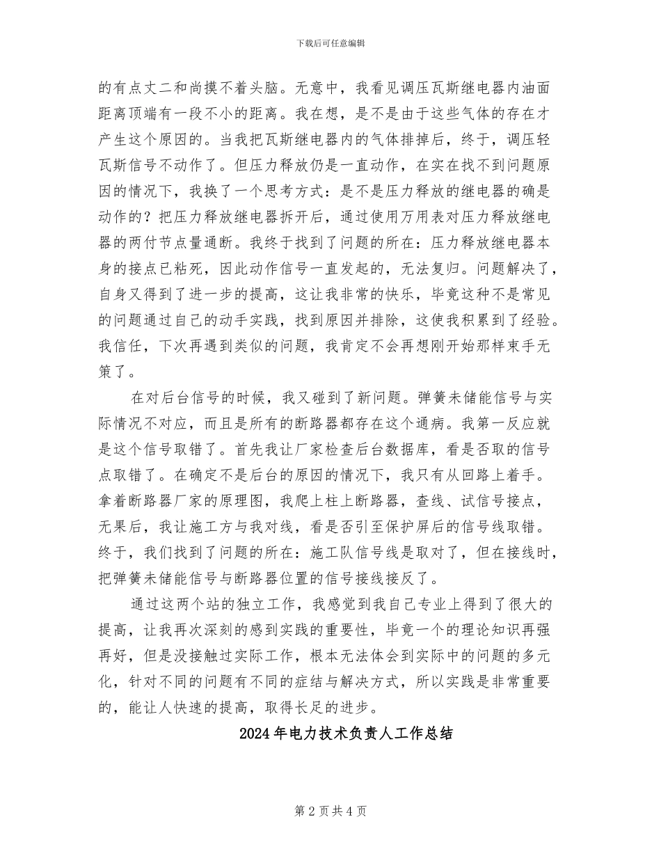 2024年电力技术总结范文_第2页
