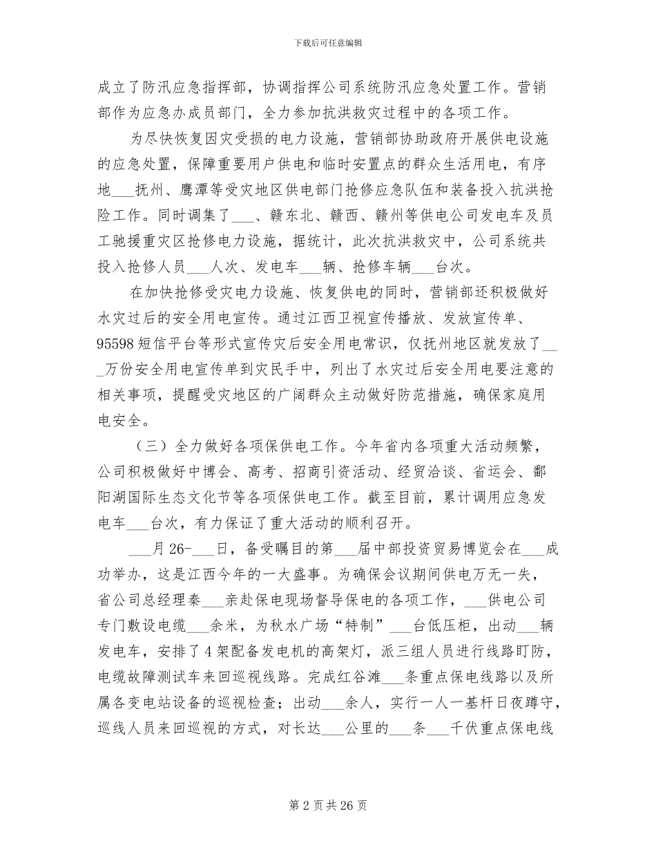 2024年电力营销专业技术工作总结_第2页