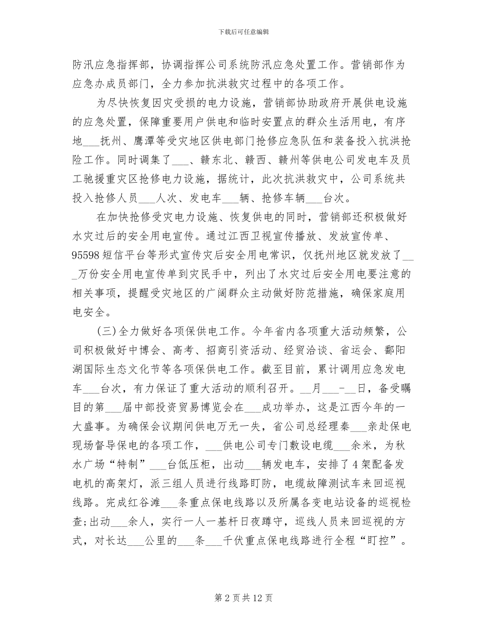 2024年电力营销年终总结范文_第2页