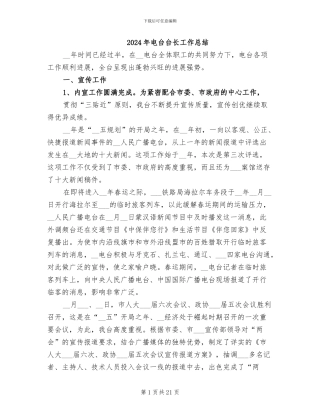 2024年电台台长工作总结