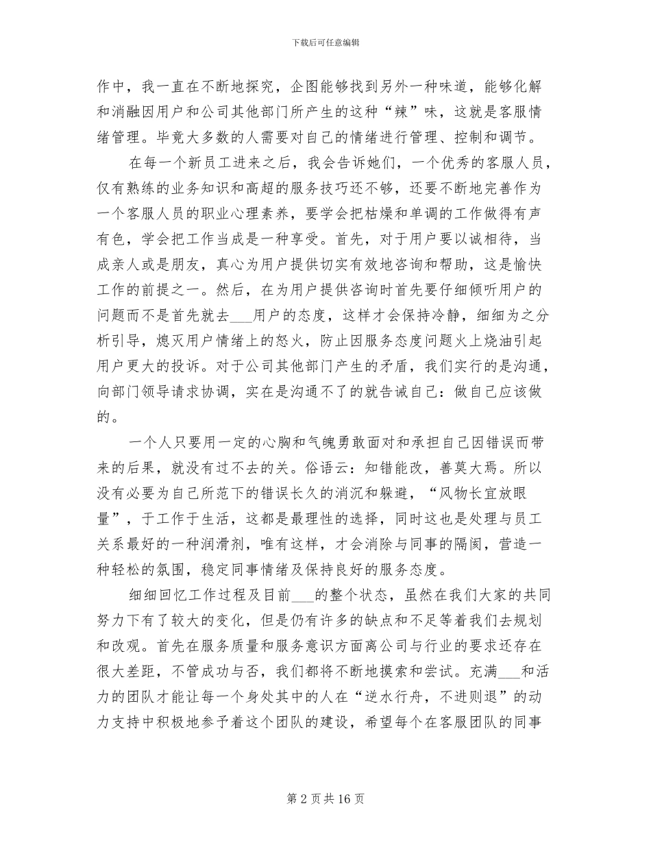 2024年电商客服工作总结_第2页