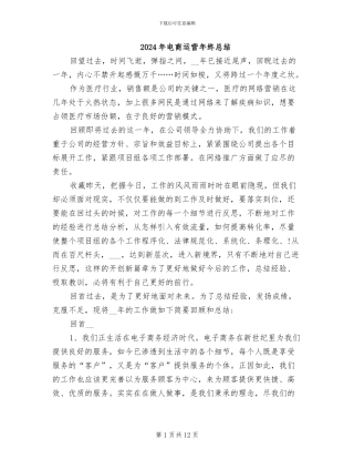 2024年电商运营年终总结