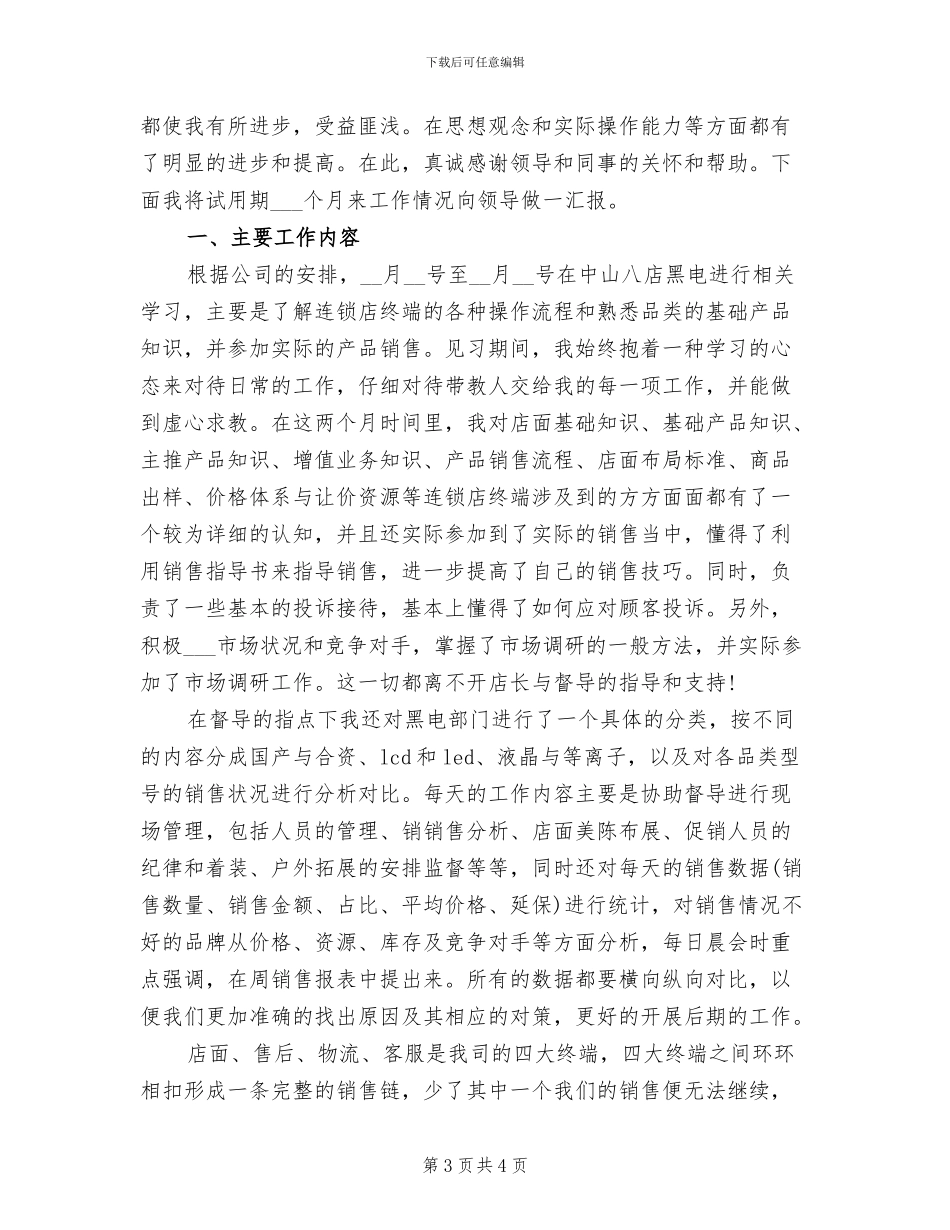 2024年电器公司员工试用期自我总结_第3页