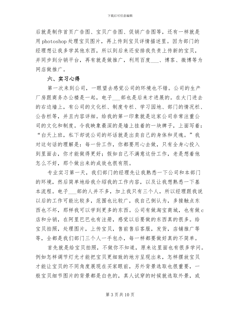 2024年电子商务实习报告总结精选三_第3页