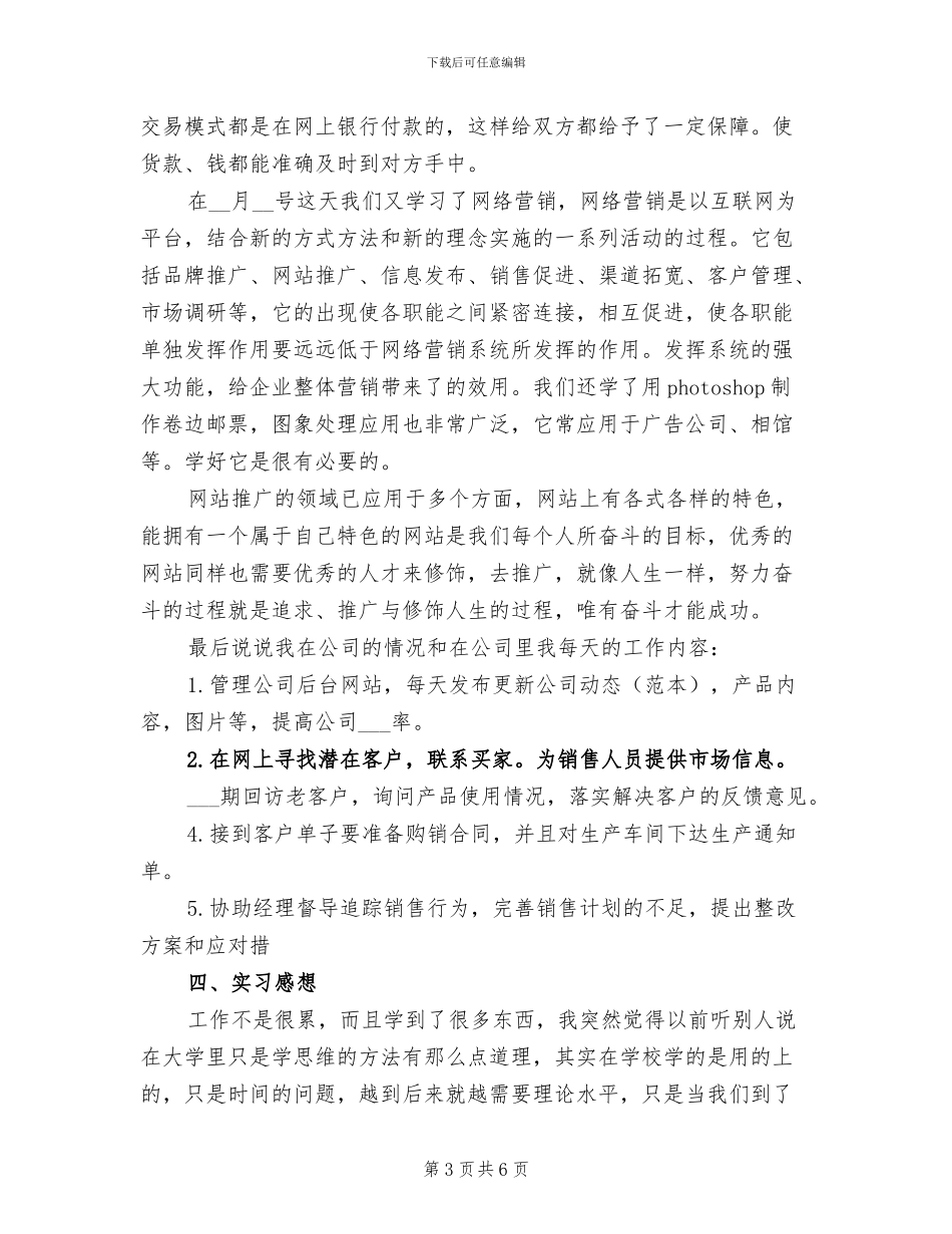 2024年电子商务实习报告总结精选五_第3页