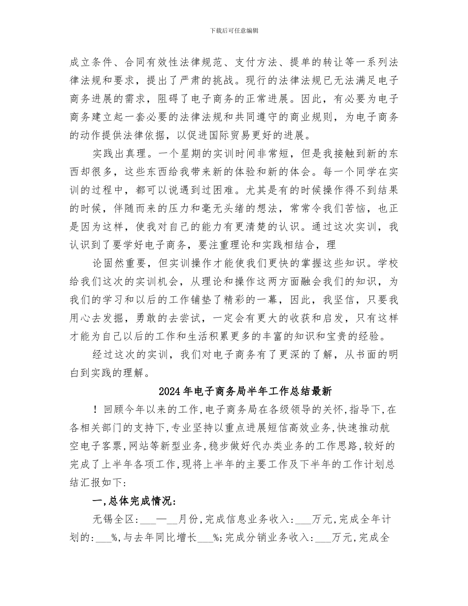 2024年电子商务实训报告总结范文_第3页