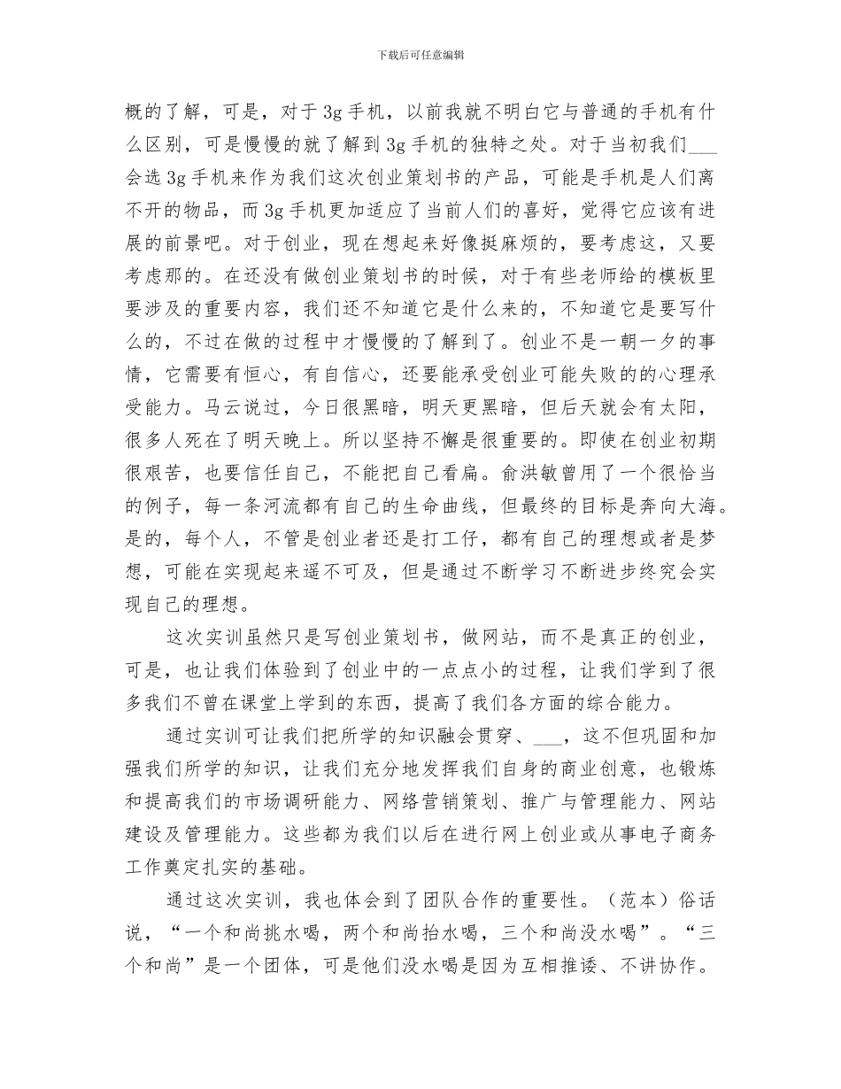 2024年电子商务实训总结范本_第2页