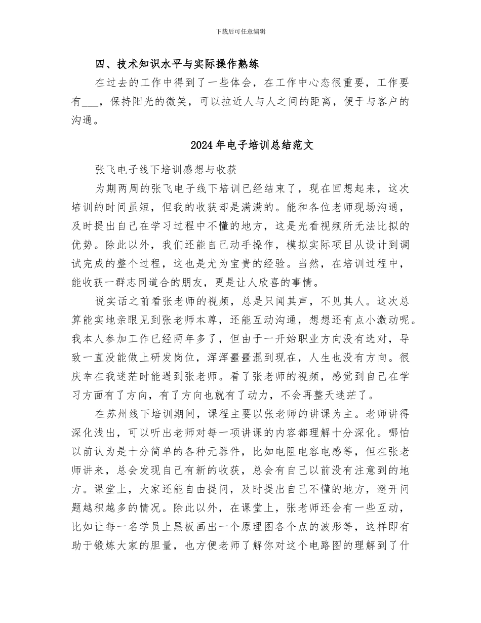 2024年电子商品公司个人工作总结_第2页