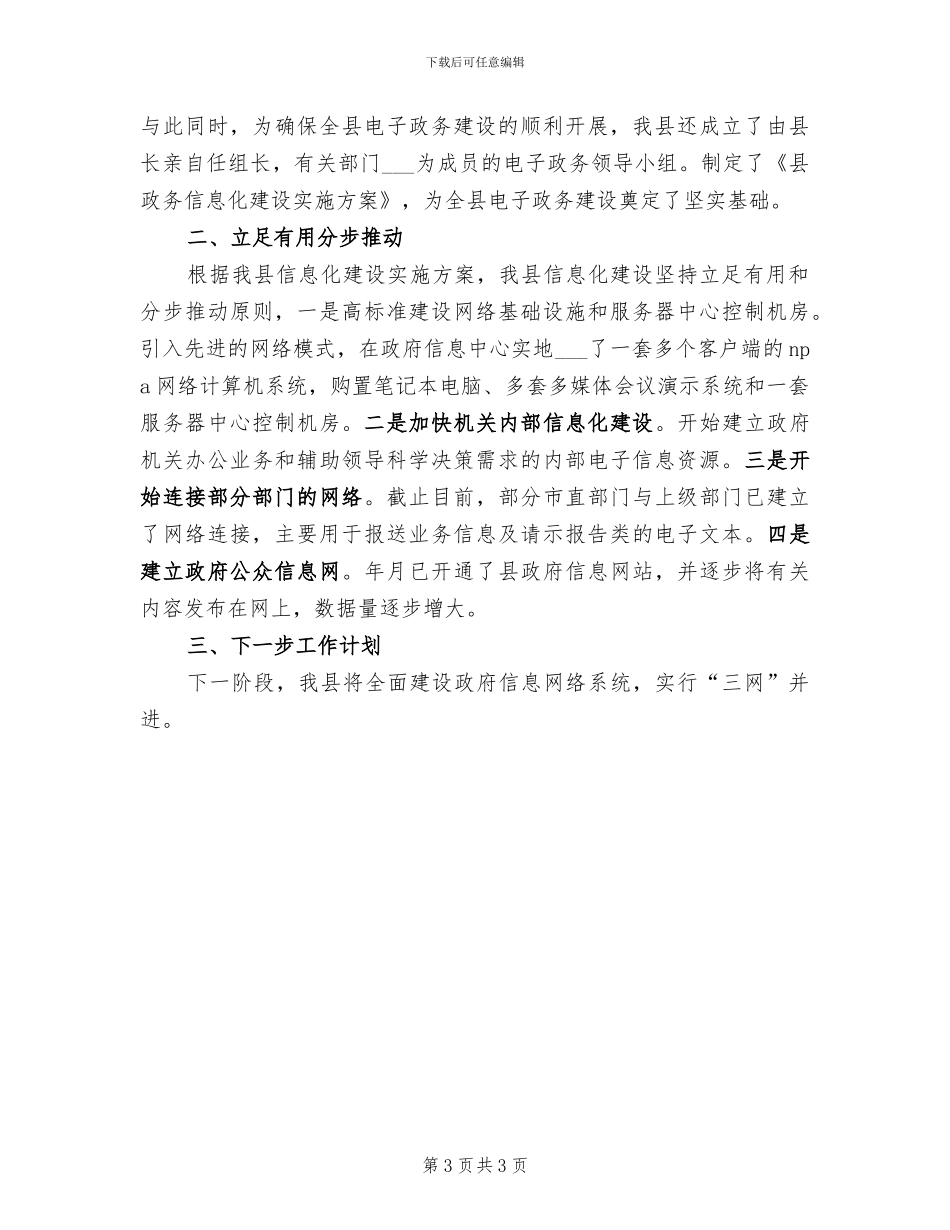 2024年电子政务信息化个人工作总结_第3页