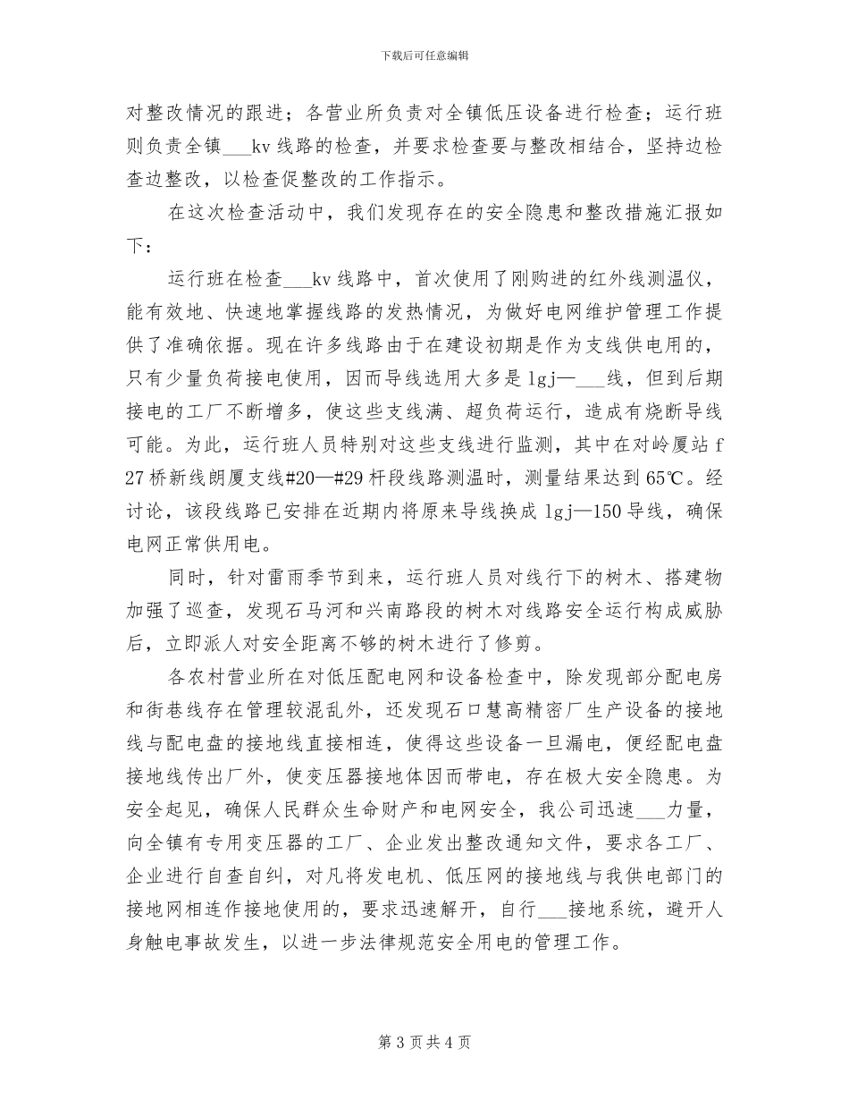 2024年电网专项安全检查活动总结_第3页
