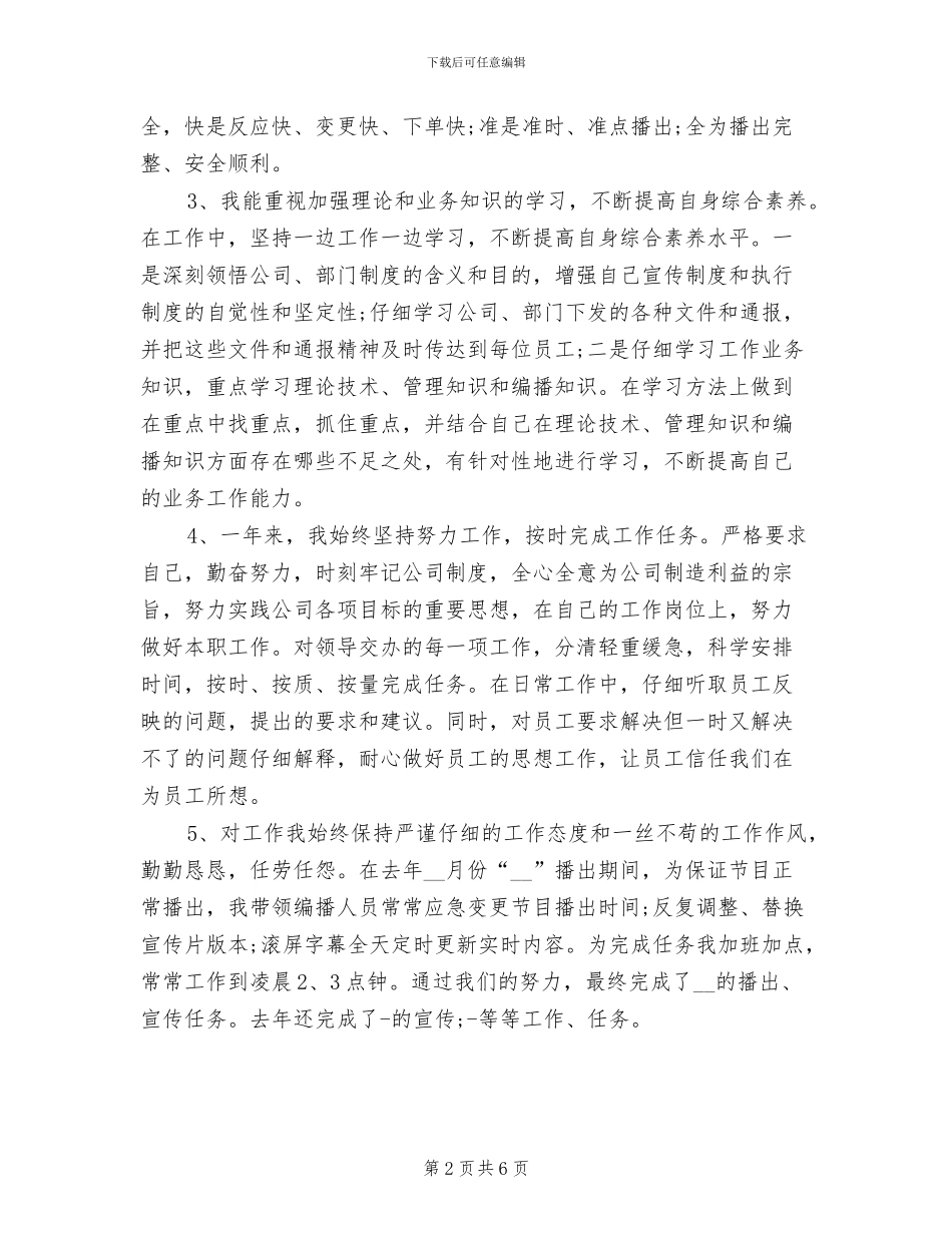 2024年电视编辑年终总结_第2页