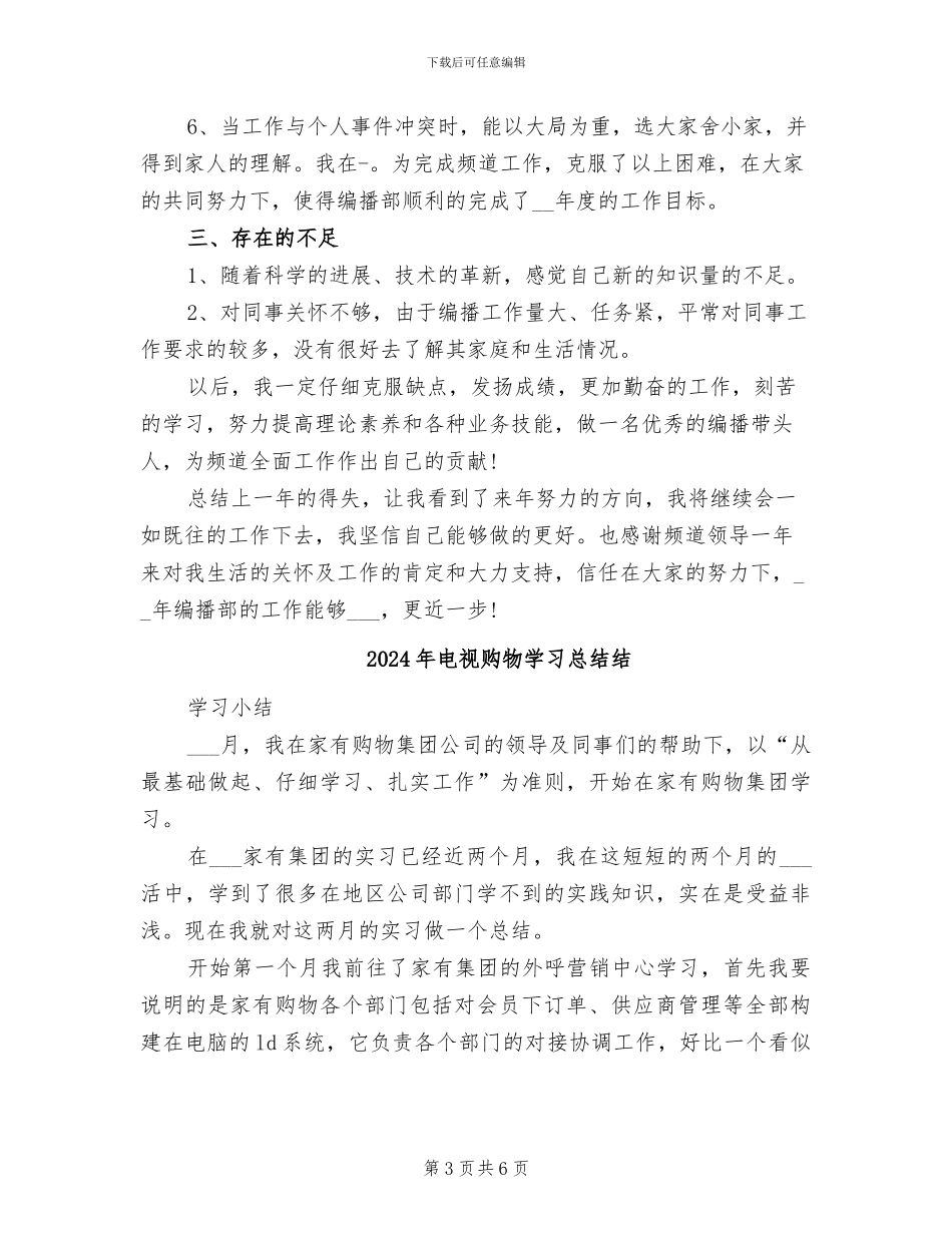 2024年电视编辑年终总结_第3页