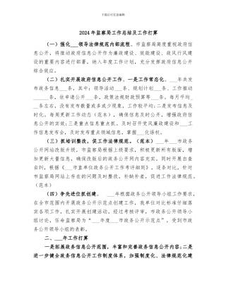 2024年监察局工作总结及工作打算