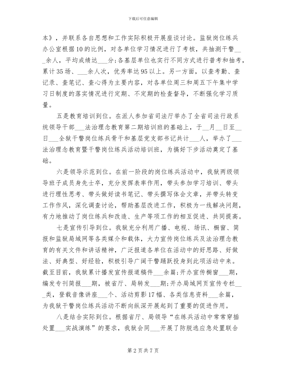 2024年监狱系统开展岗位练兵活动总结_第2页