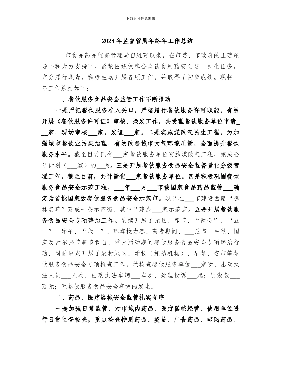 2024年监督管局年终年工作总结_第1页