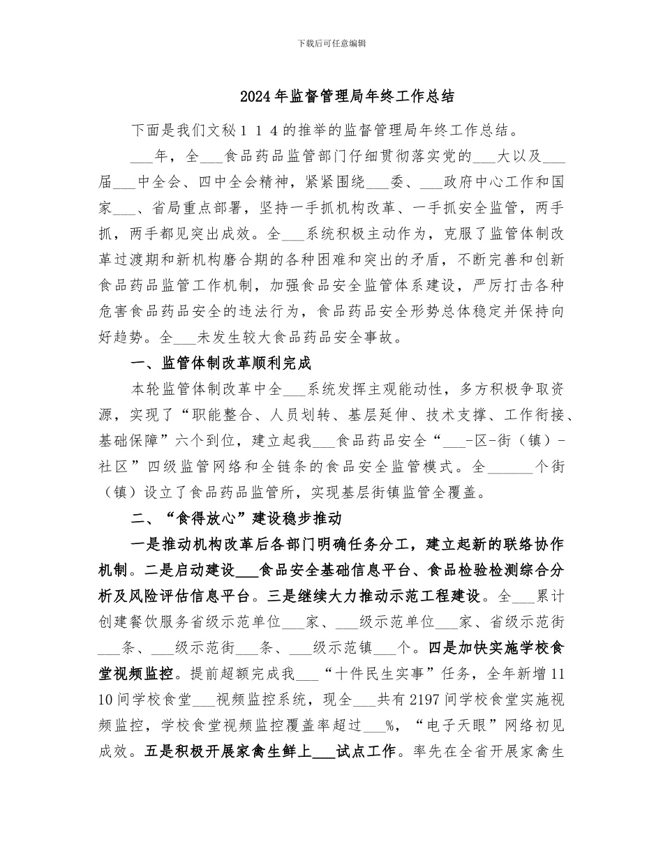2024年监督管理局年终工作总结_第1页