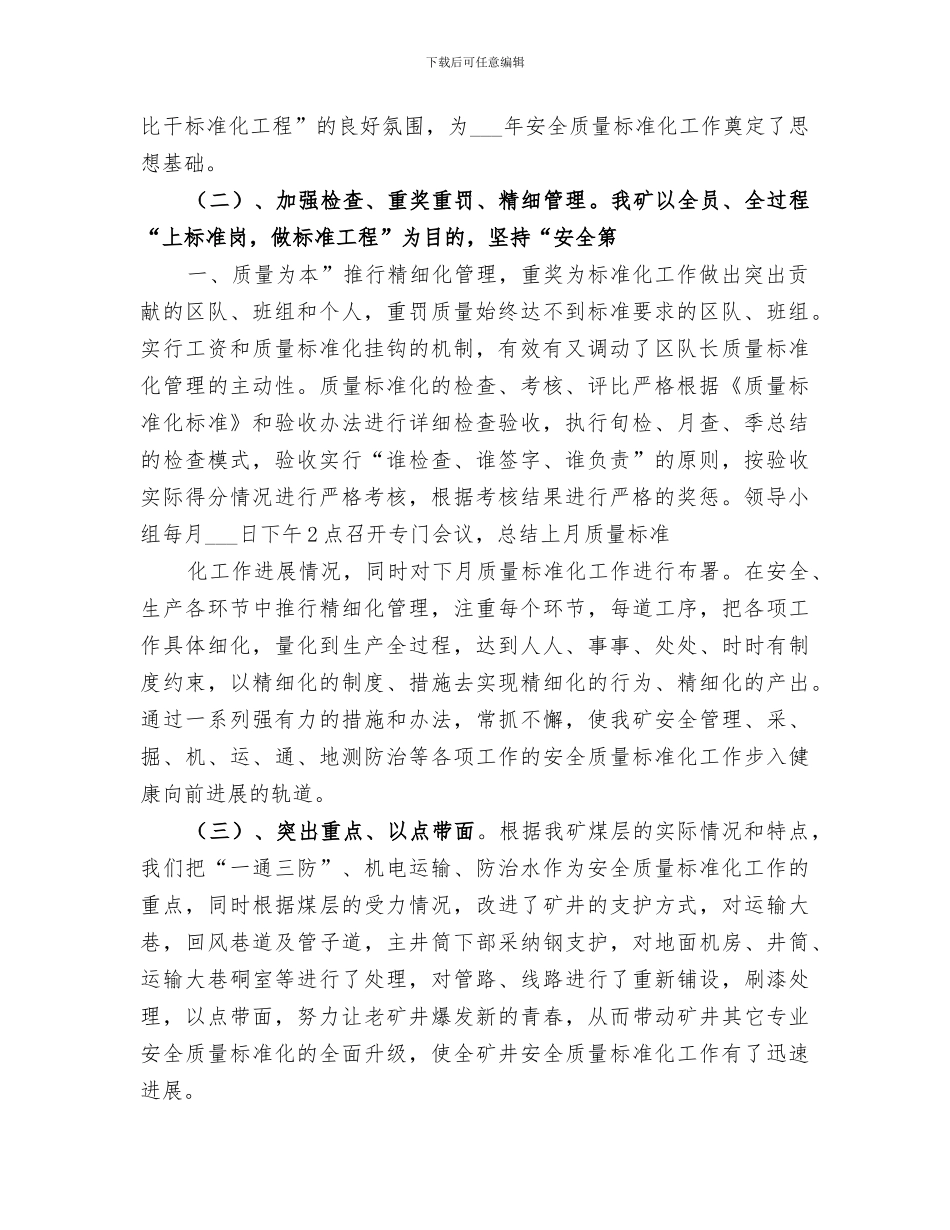 2024年矿井安全质量标准化工作总结_第2页